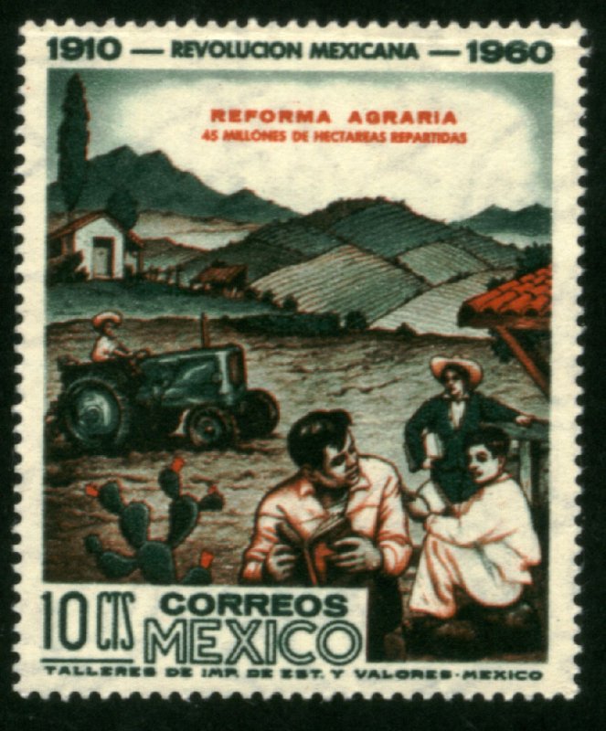 MEXICO 913, 50th Anniv Mexican Revolution. Agrarian Reform. MINT, NH. VF.