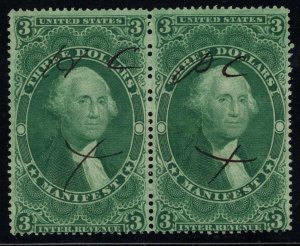 U.S. -  R86c - Pair - Used  (catalog value 125.00)