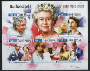 GUINEA BISSAU  2015  QE II LONGEST REIGNING BRITISH MONARCH PRINCESS DIANA IMPRF