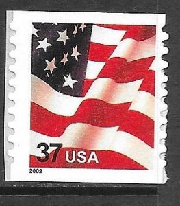 USA 3632: 37c Flag, MSA, VF