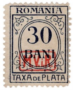 (I.B) Romania Revenue : Postage Due 30b (German Occupation)