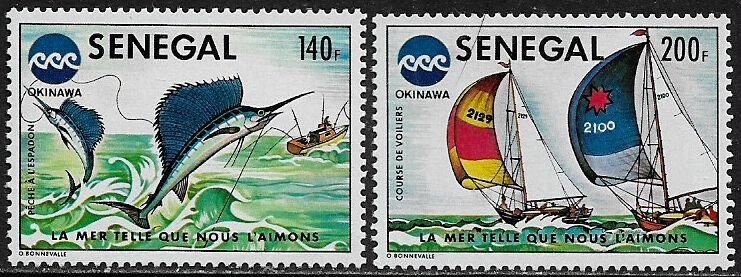 Senegal #419-20 MNH Set - Oceanexpo '75 First Ocean Expo, Okinawa