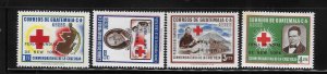 Guatemala 1964 New York World´s Fair Overprinted Red Cross C291-C294 MNH A637