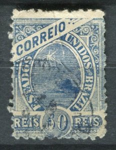 BRAZIL; 1890s classic Liberty Head issue fine used 50r. value