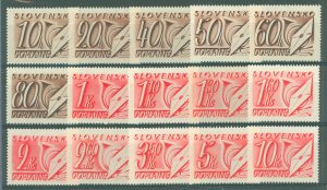 Slovakia #J24-38 Mint (NH) Single (Complete Set)