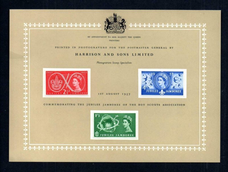 1957 SCOUTS HARRISON & SONS PRESENTATION CARD