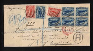 Newfoundland #48 #55 Used On Rare Registered Cover To Jersey Channel Islands