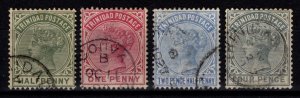 Trinidad 1883-94 Victoria Definitives, Part Set to 4d [Used]