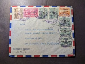 1933 Costa Rica Airmail Cover to San Salvador El Salvador