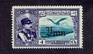 IRAN SCOTT#C54 1935 4c AIRMAIL IRAN OVERPRINT - MH