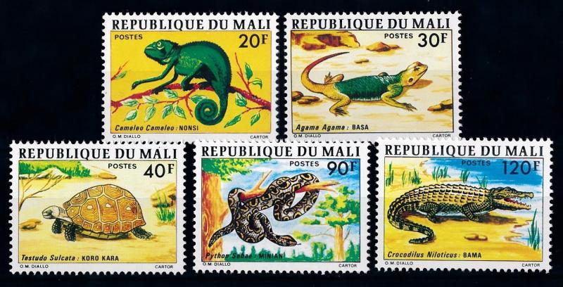 [65702] Mali 1976 Reptiles Chameleon Snake Crocodile  MLH