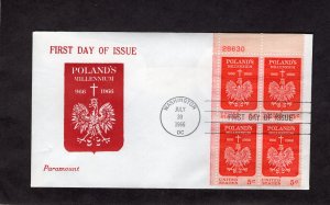 1313 Poland, FDC PB/4 Paramount cachet