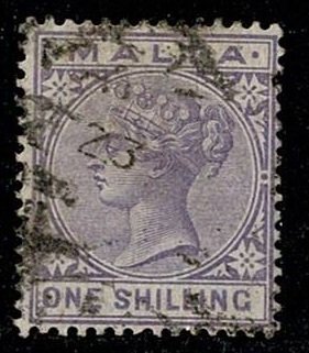 Malta #13 used 1sh Victoria