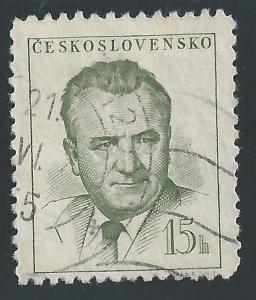 Czechoslovakia #600 15h Pres Klement Gottwald