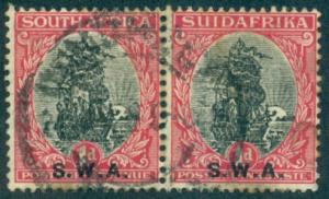 South West Africa #107  Used  Scott $29.00   Pair