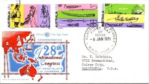 SCHALLSTAMPS AUSTRALIA 1971 POSTAL CACHET FDC COVER COMM CONGRESS CANC SYDNEY