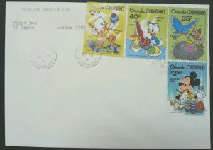 Grenada Cartoon Easter 1981 Animation (stamp FDC) *stamp pasted out of cover 