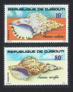 Djibouti Sea Shells 2v 1978 MNH SG#741-742