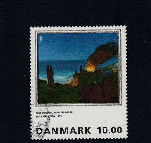 Denmark  Scott#  1033  Used  (1995 Sct. Hans Aften Painting)