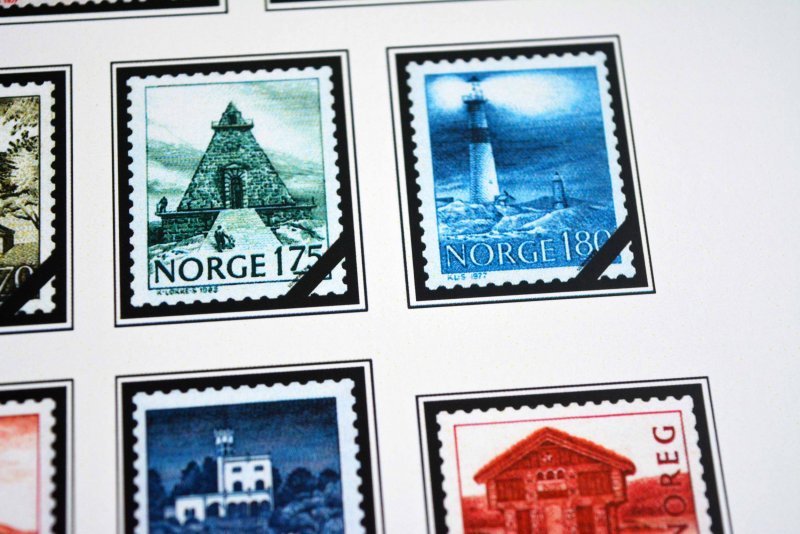 COLOR PRINTED NORWAY 1855-2010 STAMP ALBUM PAGES (183 illustrated pages)