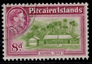 PITCAIRN ISLANDS GVI SG6a, 8d olive-green & magenta, FINE USED. Cat £12.