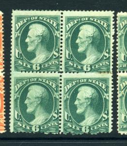 Scott #O60 State Dept.  Official Mint Block (Stock #O60-9)