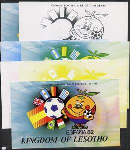 Booklet - Lesotho 1982 World Cup Football booklet x 7 pro...