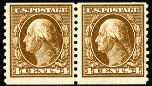 US Stamps # 446 MLH F-VF Pair Scott Value $300.00 