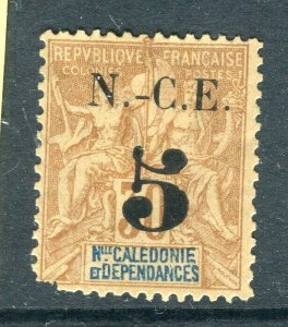 FRENCH COLONIES; NEW CALEDONIA 1902 early surcharged issue Mint 5c.