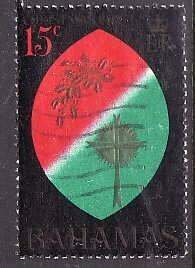 Bahamas-Sc#341- id8-used 15c Holly & Monstance-Christmas-1972-