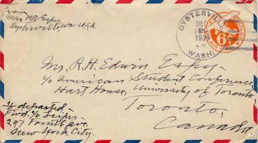 United States, Postal Stationery, Airmail, Washington