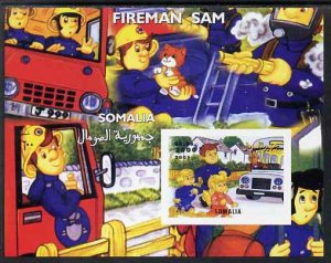 Somalia 2001 Fireman Sam #1 imperf s/sheet unmounted mint