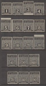 U.S. Scott #PN1-PN18 Postal Note Stamps - Mint Set