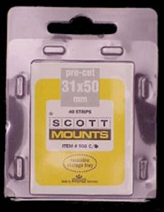 Scott/Prinz US Jumbo Vertical Stamp Mounts Size: 31x50 Black #908 B