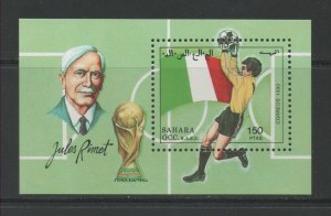 Thematic Stamps Sports - SAHARA 1990 ITALIA WORLD CUP MIN SHT mint