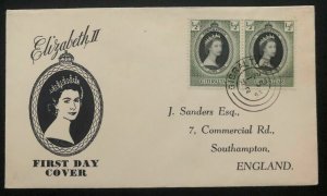 1953 Gibraltar Tobago QE2 Coronation First Day Cover Queen Elizabeth To England
