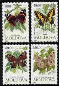 Moldova 1993 Butterflies & Moths perf set of 4 unmoun...