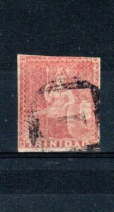 Trinnidad and Tobago - Trinidad 1857 (1d) rose-red SG 12 FU