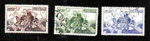 Republic of Viet Nam-Sc#27-9-used set-Mythological Turtle-1955-