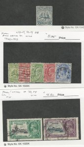 Turks & Caicos, Postage Stamp, #4, 10-11, 13-14, 28, 71, 74 Used, 1904-35