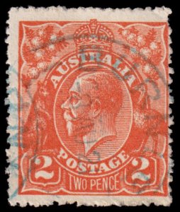 Australia Scott 27, Brown Orange, Die I, Perf. 14 (1920) Used F M