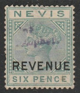 Nevis Mint Hinged Revenue Single Stamp Similar to #21