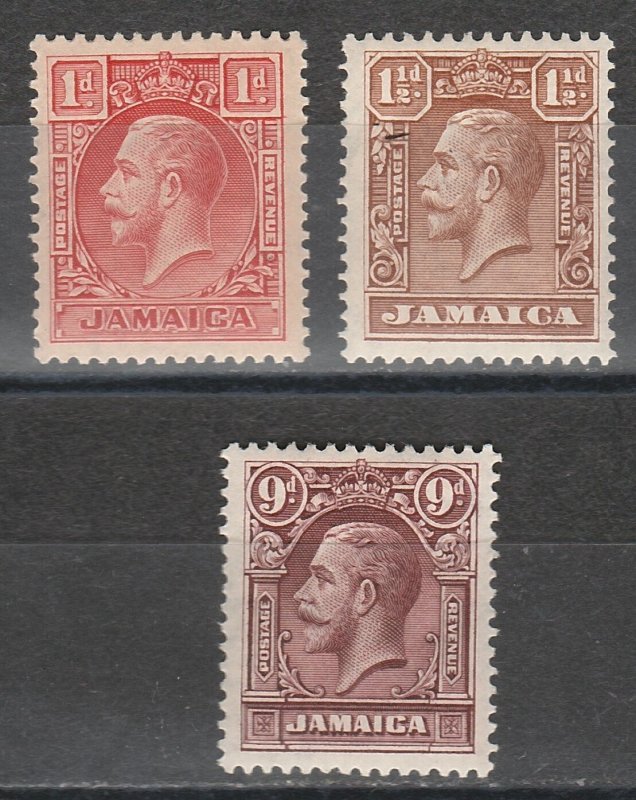 JAMAICA 1929 KGV SET 1D DIE I