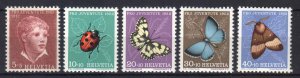 SWITZERLAND STAMPS, 1952. Sc.#B217-B221, MNH