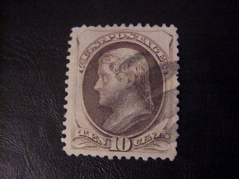 1873 TEN CENT JEFFERSON USED SCOTT 161