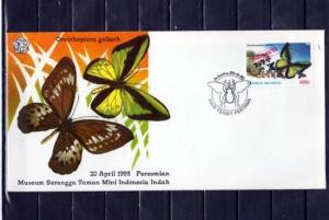 Indonesia, Scott cat. 1540. Butterfly issue o/p INDOPEX `93. First Day Cover. ^