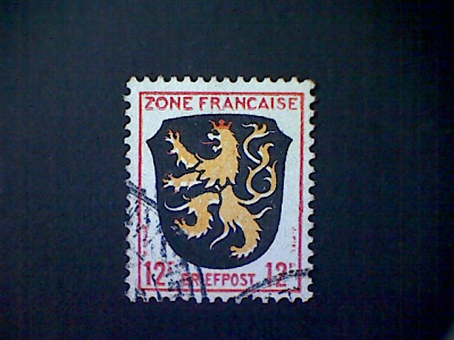 Germany (Allied Occupation-French Zone), Scott #4N12, used(o), Palatinate, 12pf