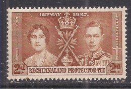 Bechuanaland 1937 KGV1 2d Coronation Yellow Brown MM SG 116 ( G1179 )