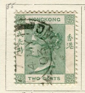 HONG KONG; 1901 early classic QV issue fine used 2c. value