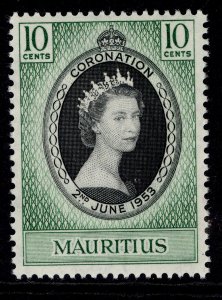 MAURITIUS QEII SG291, 10c 1953 CORONATION, NH MINT.